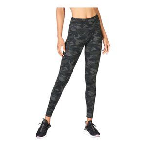 Fabletics Medium Large Powerhold High Rise Charcoal Camo Leggings